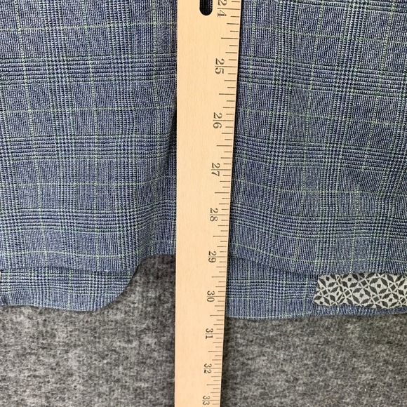 Billy Reid Blazer Men 40L Blue Windowpane Glen Check Sport Coat Unstructered - Picture 11 of 16